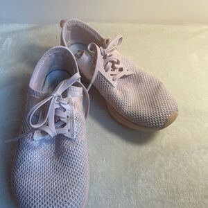 New Balance Light Pink Mesh Lace-Up Sneakers, Comfort Insert Memory Sole, Sz 8.5